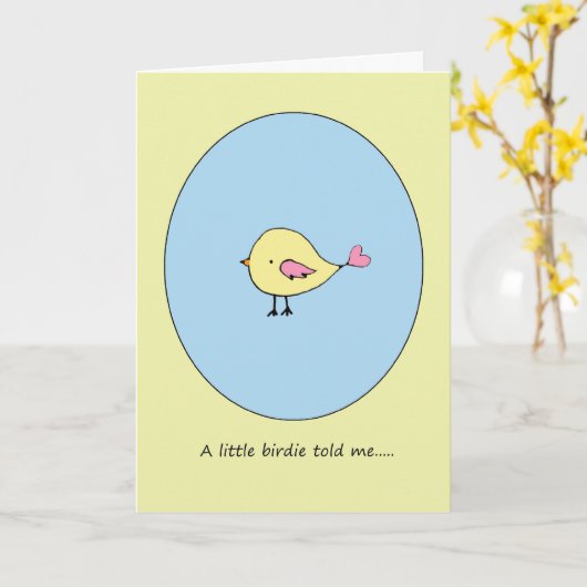 妊娠は小さな出産を期待して私に言った… カード (黄色い花)