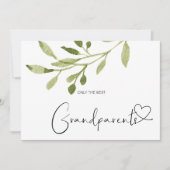 妊娠は祖父母素晴らしを明かす可愛いベビー カード (正面)