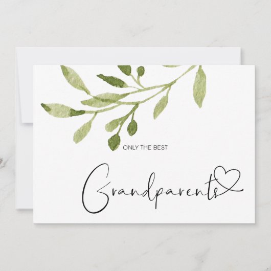 妊娠は祖父母素晴らしを明かす可愛いベビー カード (正面)