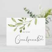 妊娠は祖父母素晴らしを明かす可愛いベビー カード (スタンド正面)