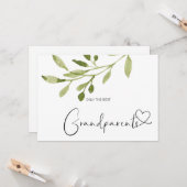 妊娠は祖父母素晴らしを明かす可愛いベビー カード (正面/裏面インサイチュ)