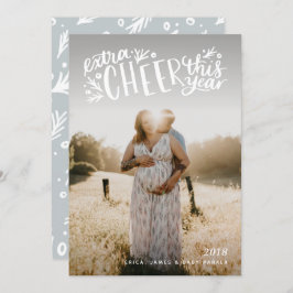 妊娠または誕生の発表のクリスマスカード 招待状