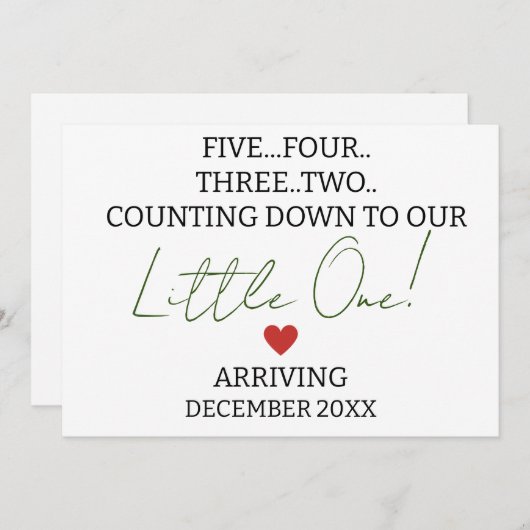 妊娠まで数えて5四つ3つ 案内状 (正面/裏面)