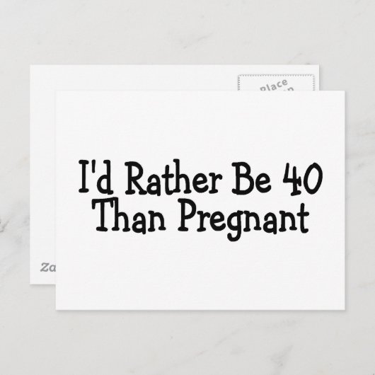 妊娠よりも40歳の方が良い 案内ポストカード (正面/裏面)