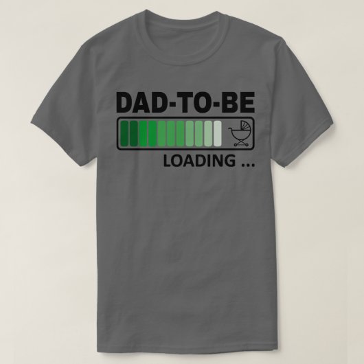 妊娠を読み込んでいるDadToBeの発表 Tシャツ (デザイン正面)