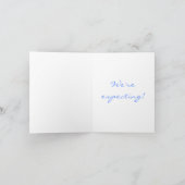 妊娠アナウンスブルーベビー乳母車 案内状 (内部)