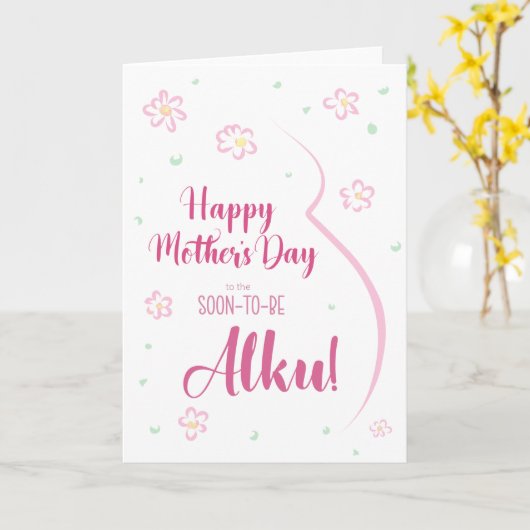 妊娠アルクの母の日のカード カード (黄色い花)