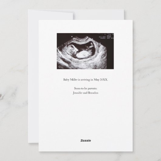 妊娠エレガント発シンプル表 シーズンカード (裏面)