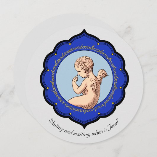 妊娠エンジェルベビーはCC01011生まれになることを待っている 案内状 (正面/裏面)