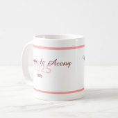 妊娠カスタムジェンダーがミニマルシンプルリスト コーヒーマグカップ (正面左)