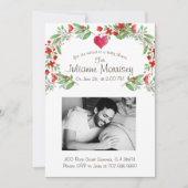 妊娠カスタム母ベビーバンプ写真ベビーシャワー 招待状 (正面)