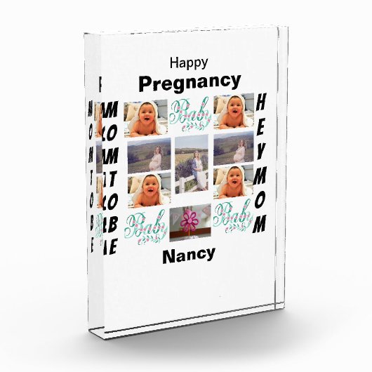 妊娠カスタム11写真コラージュ フォトブロック (左)