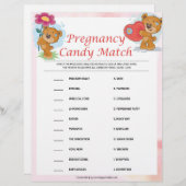 妊娠キャンディーマッチ[テディベア] レターヘッド (正面/裏面)