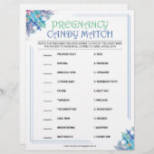 妊娠キャンディーマッチ[青いフローラ] レターヘッド (正面/裏面)