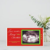 妊娠クリスマスカード – 超音波写真 シーズンカード (スタンド正面)
