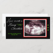 妊娠クリスマスカード – 超音波写真 シーズンカード (正面/裏面)