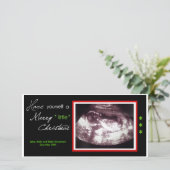 妊娠クリスマスカード – 超音波写真 シーズンカード (スタンド正面)