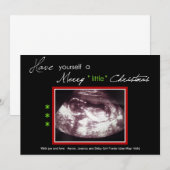 妊娠クリスマスカード - 超音波写真 招待状 (正面/裏面)
