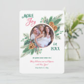 妊娠クリスマス写真お知らせ シーズンカード (スタンド正面)