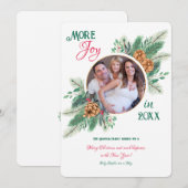 妊娠クリスマス写真お知らせ シーズンカード (正面/裏面)