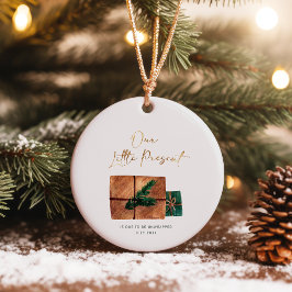 妊娠クリスマス新生児 セラミックオーナメント