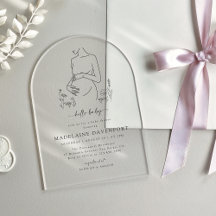 妊娠シルエットミニマリストベビーシャワー