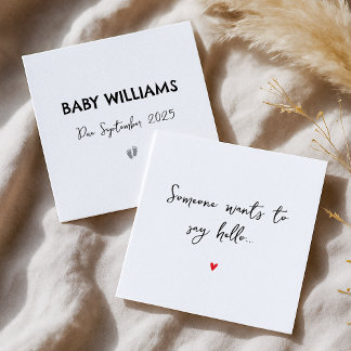 妊娠シンプル予告カードを表示する 案内状