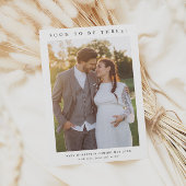 妊娠シンプル写真の告知 案内状