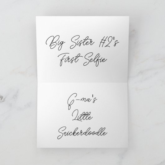 妊娠ソノグラムベビーかわいいカスタマイズ カード (内部)