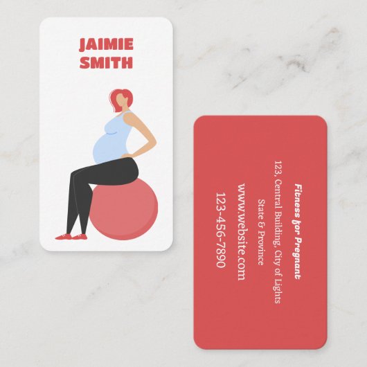 妊娠トレーナーフィットネス 名刺 (正面/裏面)