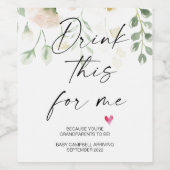 妊娠ドリンク私のためにこれをベビーリビールフローラ ワインラベル (シングルラベル)