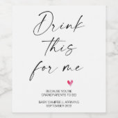 妊娠ドリンク私のために私のベビーはかわいい ワインラベル (シングルラベル)