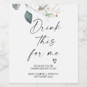 妊娠ドリンク私のために私のベビー発表 ワインラベル (シングルラベル)