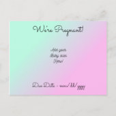 妊娠パーソナライズされた中 案内ポストカード (正面)