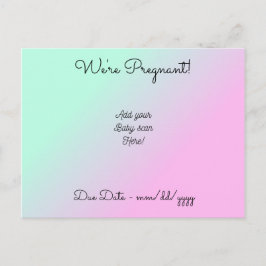 妊娠パーソナライズされた中 案内ポストカード