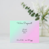 妊娠パーソナライズされた中 案内ポストカード (スタンド正面)