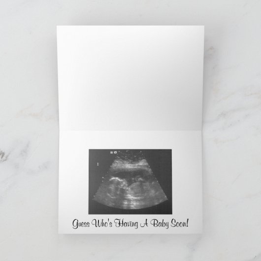 妊娠パーソナライズされた告知カード 案内状 (内部)