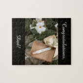 妊娠パーソナライズされた発表パズル ジグソーパズル (横)