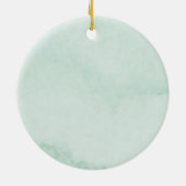 妊娠パーソナライズされた発表フローラセラミック セラミックオーナメント (裏面)