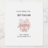 妊娠パーソナライズされた発表ワインラベル ワインラベル (シングルラベル)