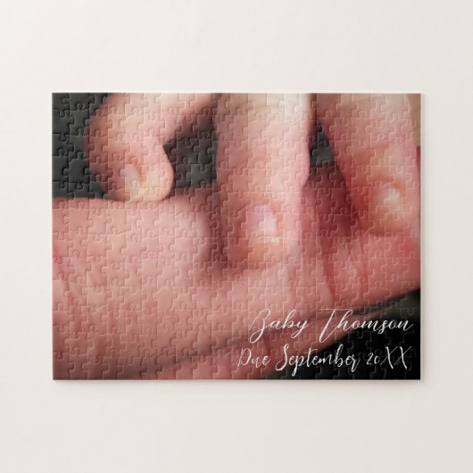 妊娠パーソナライズされた発表 ジグソーパズル (横)