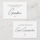 妊娠パーソナライズされた発表（祖父母） ノートカード (正面/裏面)