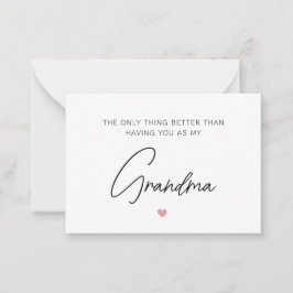 妊娠パーソナライズされた発表（祖父母） ノートカード