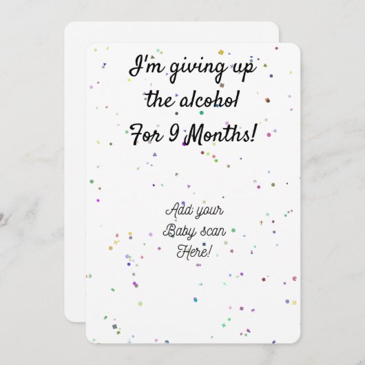 妊娠パーソナライズされた 案内状 (正面/裏面)