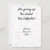 妊娠パーソナライズされた 案内状 (正面)