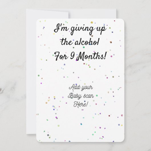 妊娠パーソナライズされた 案内状 (正面)