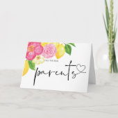 妊娠ベビーがプレゼント親の祖父母 カード (正面)