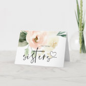 妊娠ベビーが妹にギフトを明らかにする新しい叔母 カード (正面)