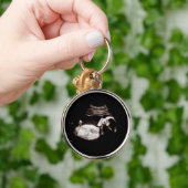 妊娠ベビーソノグラム超音波写真新しい母 キーホルダー (手)