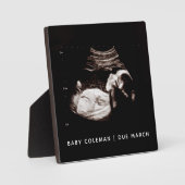 妊娠ベビーソノグラム超音波写真新しい母 フォトプラーク (正面)